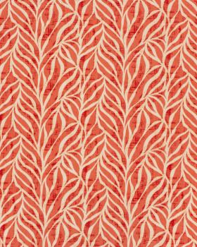 Cotton Viscose Foliage Pattern Coral - Tissushop