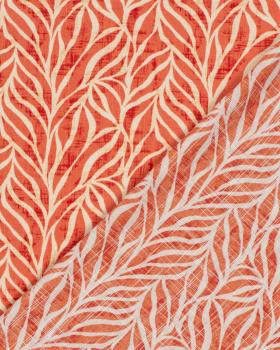 Cotton Viscose Foliage Pattern Coral - Tissushop