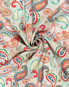 Bamboo popelin Paisley pattern Beige - Tissushop