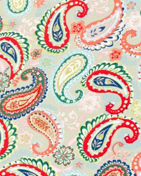 Bamboo popelin Paisley pattern Beige - Tissushop