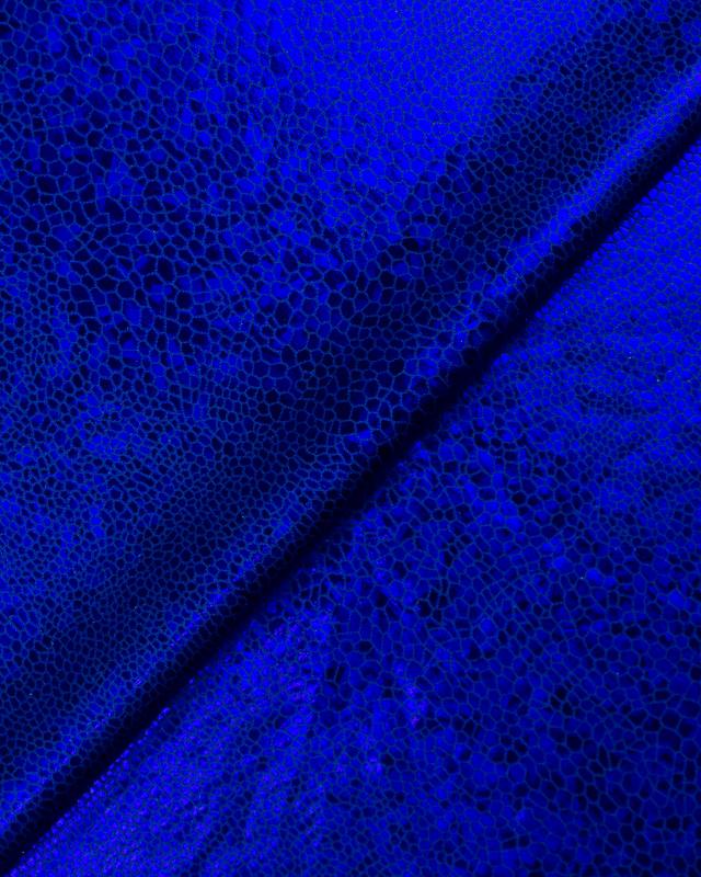 Toile enduite coeur bleu - Tissu nappe - MercerineTissu serpent